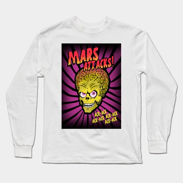 Mars Attacks movie inspired Long Sleeve T-Shirt by 2ToastDesign